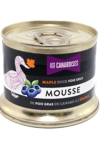 Mousse de foie gras de canard à l'érable et bleuets - Les Canardises 140g 