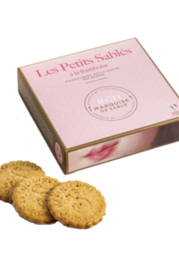 Shortbread cookies with raspberry chips - 1670, Marquise de shortbread 100g 
