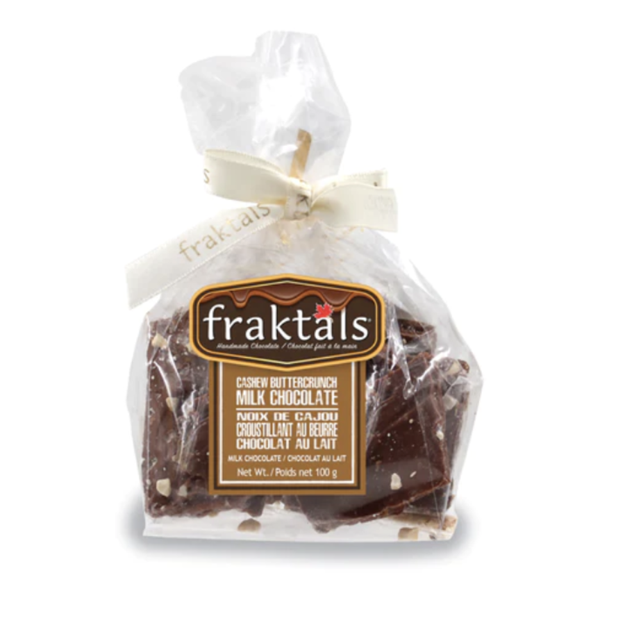 Cashew Buttercrunch Belgian milk chocolate - Fraktals 100g