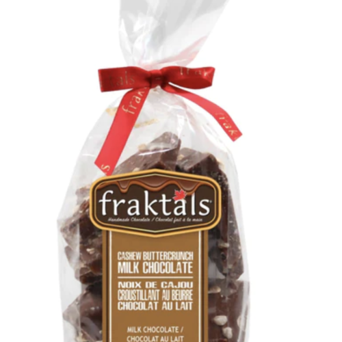 Moyen sachet de chocolat au lait belge et noix de cajou - Fraktals 200g 