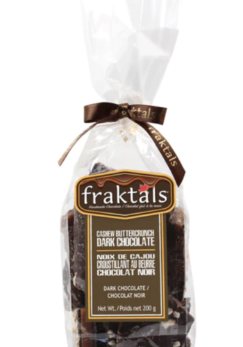 Moyen sachet de chocolat noir belge 70% et noix de cajou - Fraktals 200g 