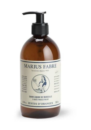 Liquid Marseille soap Orange zest - Marius Fabre 500ml 