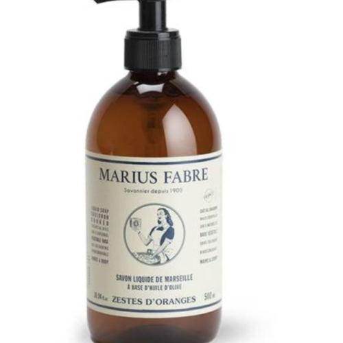 Savon liquide de Marseille Zestes d'oranges  - Marius Fabre  500ml 