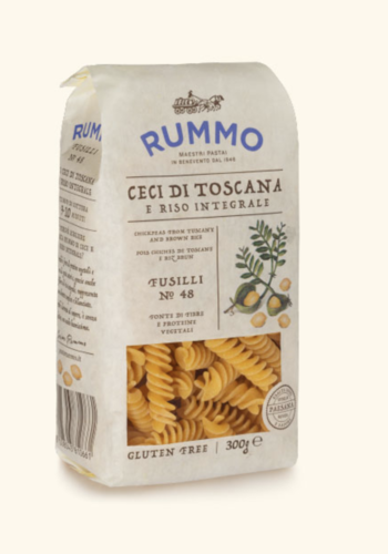 Fusilli with Tuscan chickpeas and brown rice (gluten-free) #48 - Rummo 300g 