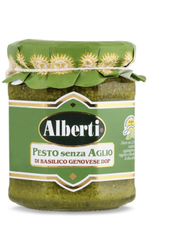 Pesto without garlic of DOP Genoese Basil Luxury - Alberti 170g 