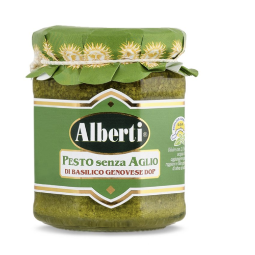 Pesto sans ail de basilic Génois (DOP Luxe) - Alberti 170g 