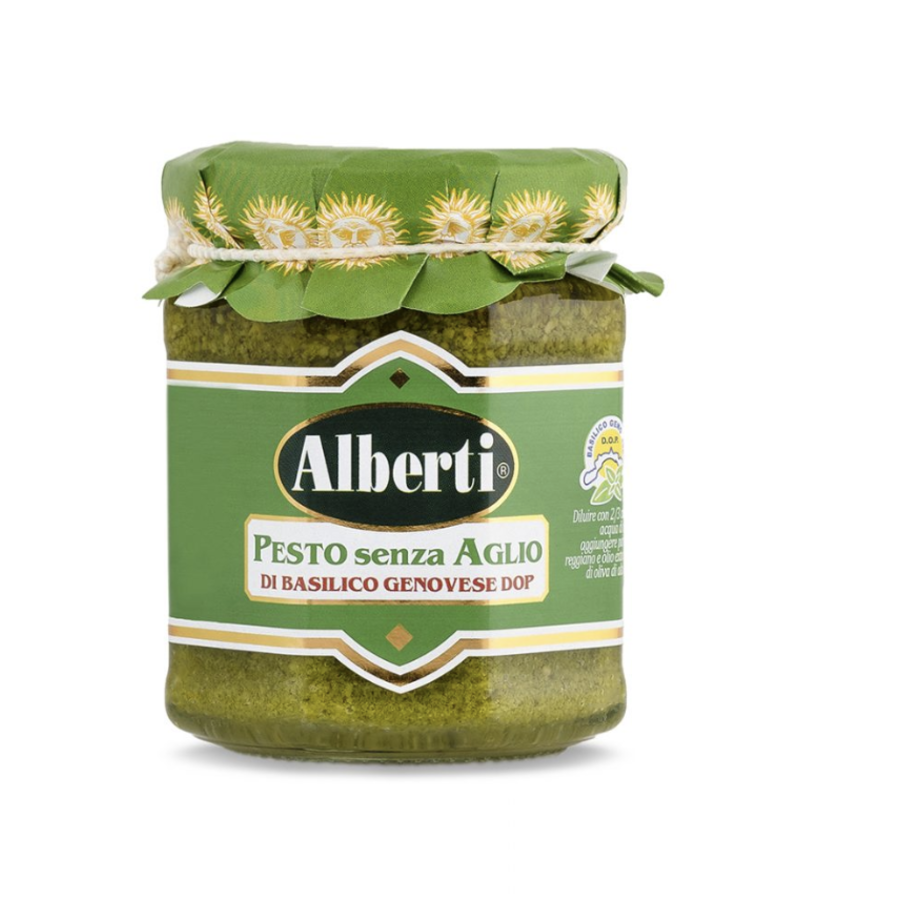 Pesto sans ail de basilic Génois (DOP Luxe) - Alberti 170g