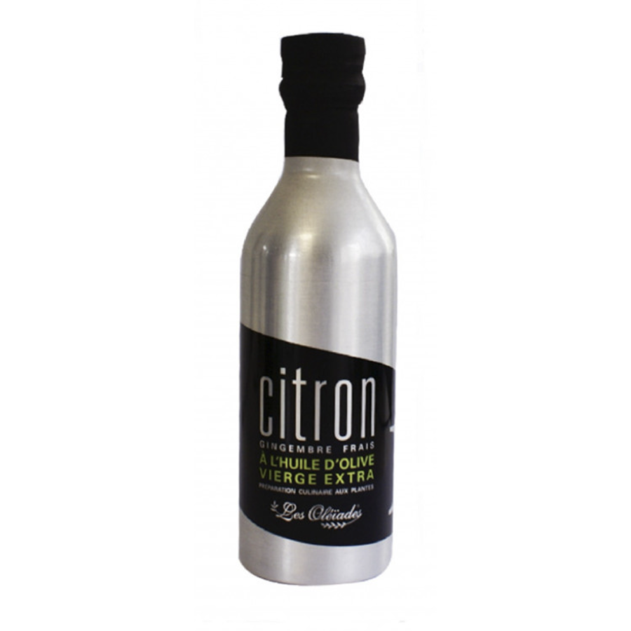 Extra virgin olive oil with lemon and ginger - Les Oléiades 330ml