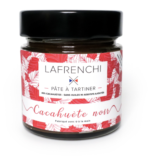 Caramelized peanut and dark chocolate spread - Lafrenchi 250g 