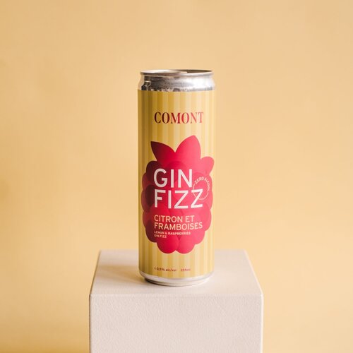 Raspberry and lemon gin fizz (alcohol-free) - Comont 355ml 