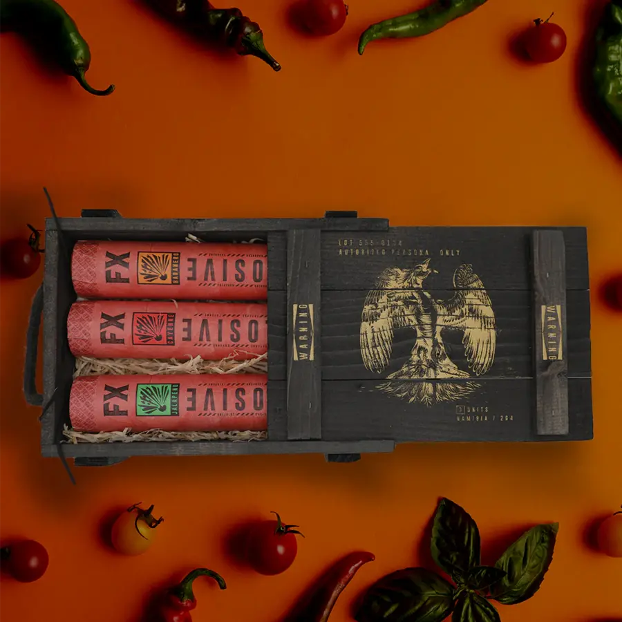 Chilli and hot sauces box - Fx Hot Sauce 3 x 150ml