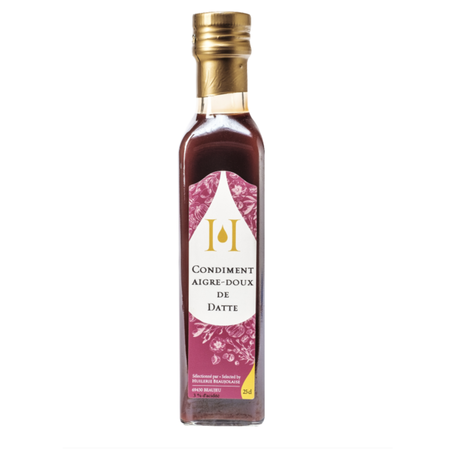 Sweet and sour date vinegar - Huilerie Beaujolaise 250ml