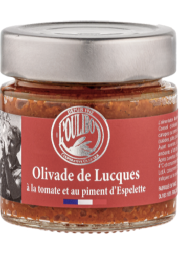 Olivade de Lucques à la Tomate et piment d'Espelette- L'Oulibo 100g 