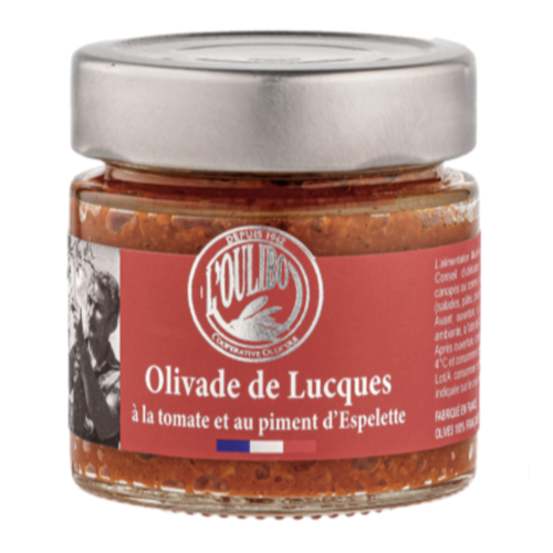 Olivade de Lucques à la Tomate et piment d'Espelette- L'Oulibo 100g 