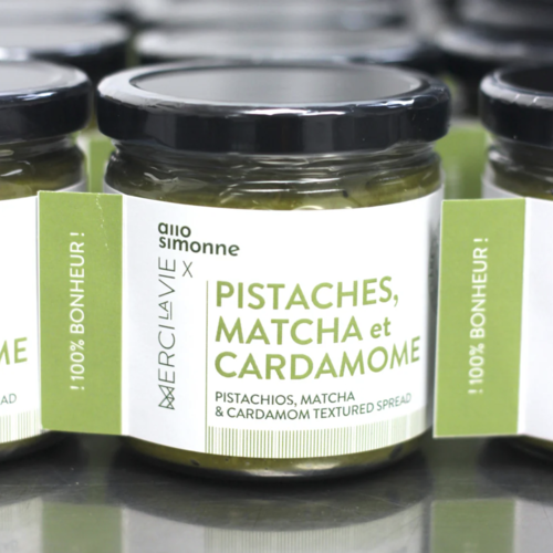 Almond, pistachios, matcha, cardamom and white chocolate spread - Allo Simonne 220g 