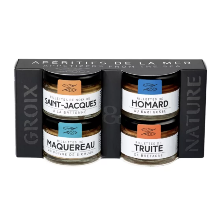Coffret assortiment 4 rillettes  - Groix et Nature (4x30g)120g