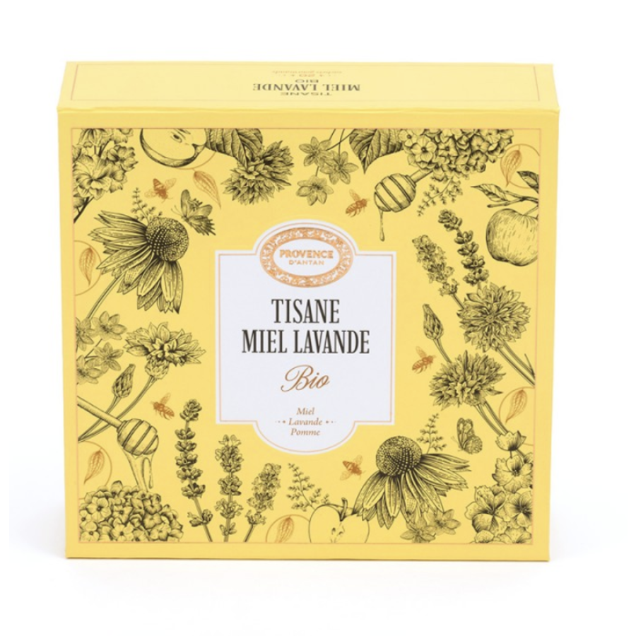 Coffret tisane bio « Miel Lavande » - Provence d'Antan (20 sachets)