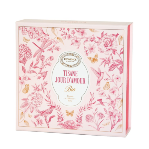 Coffret tisane bio « Jour d'Amour » - Provence d'Antan (20 sachets) 