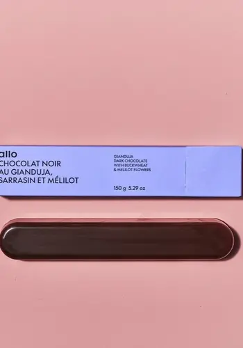 Dark chocolate with gianduja, buckwheat & sweet clover - Allo Simonne 150g 