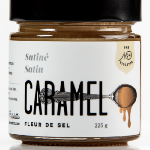 Caramel à la fleur de sel (satiné chocolat blanc) - Par Violetta 225g 