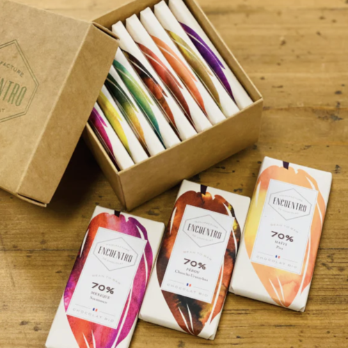 Collection box 9 mini dark chocolate bars 70% - Encuentro 9 x19g 