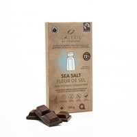 72% dark chocolate bar with 72% fleur de sel (organic)- Galerie du Chocolat 100g