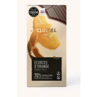 Tablette de chocolat noir 70% à l'écorces d'orange - Cluizel 100g