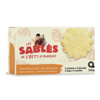 Biscuits sablés pur beurre Caramel fleur de sel - Les Sablé de L'Osti D'Français 210g
