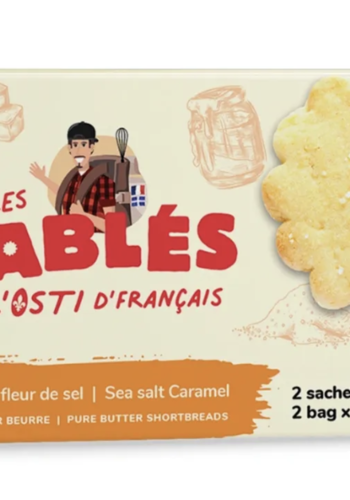 Biscuits sablés pur beurre Caramel fleur de sel - Les Sablé de L'Osti D'Français 210g 