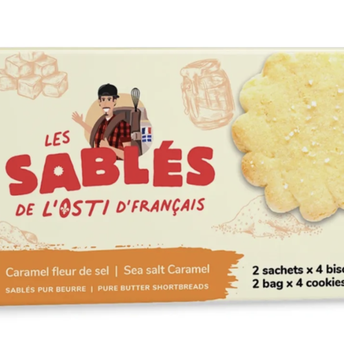 Biscuits sablés pur beurre Caramel fleur de sel - Les Sablé de L'Osti D'Français 210g 