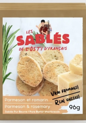 Biscuits au parmesan et romarin - Les Sablé de L'Osti D'Français 96g 