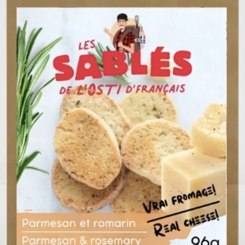 Parmesan and rosemary biscuits - Les Sablé de L'Osti D'Français 96g 