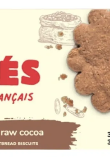 Pure butter shortbread with extra raw cocoa - Les Sablé de L'Osti D'Français 210g 