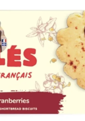 Pure butter cranberry shortbread - Les Sablé de L'Osti D'Français 210g 