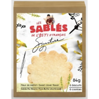 Biscuits pur beurre à la fleur de mélilot du Québec (Vanille boréale - 6 biscuits) - Les Sablé de L'Osti D'Français 84g