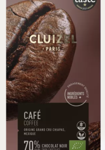 70% Dark Chocolate Bar with Coffee - Cluizel 70g 