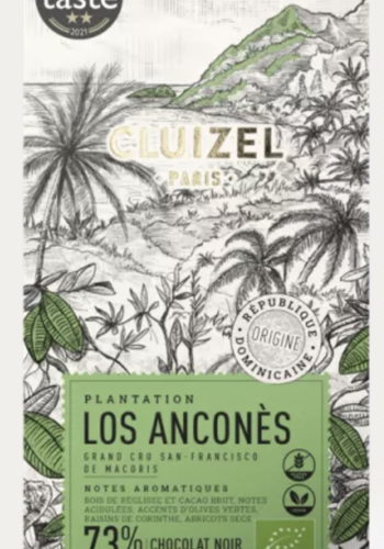 Dark chocolate bar “Plantation Los Anconès Noir” 73% - Cluizel 70g 
