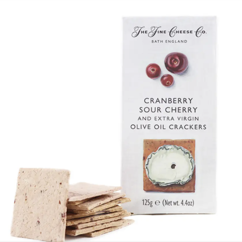Cranberry, Sour Cherry & Extra Virgin Olive Oil Crackers - Fine cheese co. 125g 