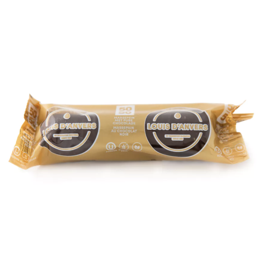 Bûche de Massepain (pâte d'amande) enrobée de chocolat - Louis d'Anvers 40g