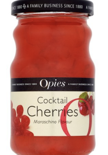 Cocktail Cherries with Marashchino Flavour - Opies 200g 