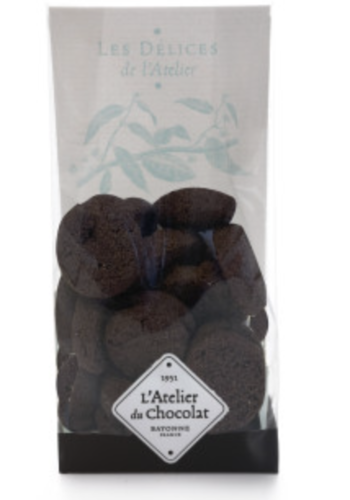 Lemon butter cookies coated in dark chocolate - L'Atelier du Chocolat 135g 