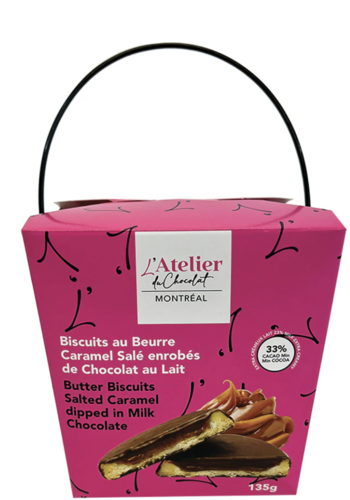 Butter Biscuits Salted Caramel dipped in Milk Chocolate - L'Atelier du Chocolat 135g 