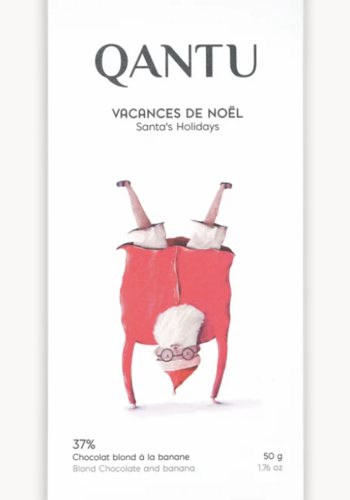 Tablette de chocolat blond « Vacances de Noël » - Qantu 50g 