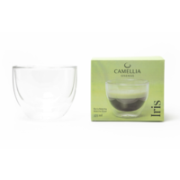 Double Wall Glass Matcha Bowl (Iris) - Camellia Sinensis 375ml