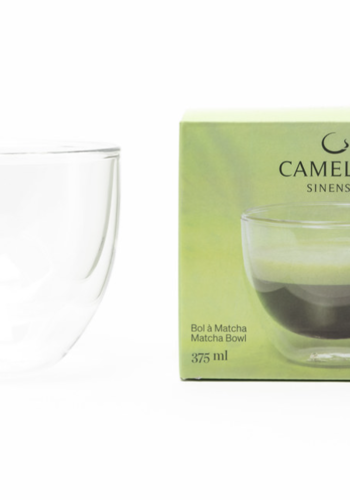 Double Wall Glass Matcha Bowl (Iris) - Camellia Sinensis 375ml 
