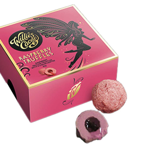 Dark chocolate praline and raspberry truffles - Willie's cacao 35g 