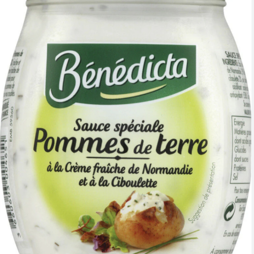 Sauce pommes de terre à la crème fraîche de Normandie et à la ciboulette - Bénédicta 260g 
