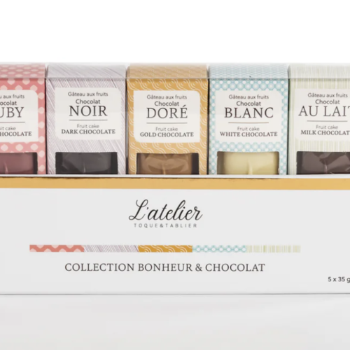 “Happiness and Chocolate” box - Toque et Tablier 5 x35g 