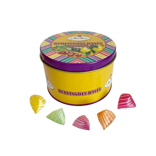 Berlingots rayés assortiment de Carpentras - Le Roy René 300g boîte de fer 