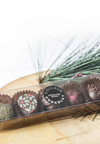 5 Truffes en chocolat Grands Crus de Valrhônal - Couleur chocolat 